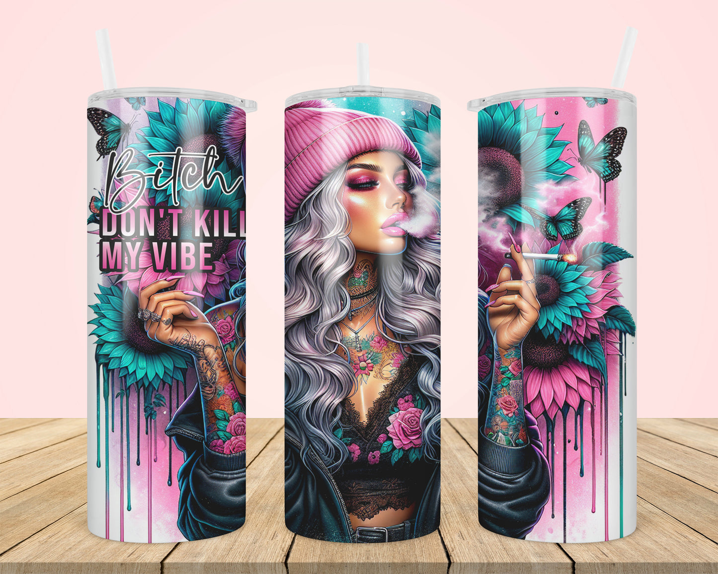 Bitch don't kill my vibe 20oz Tumbler