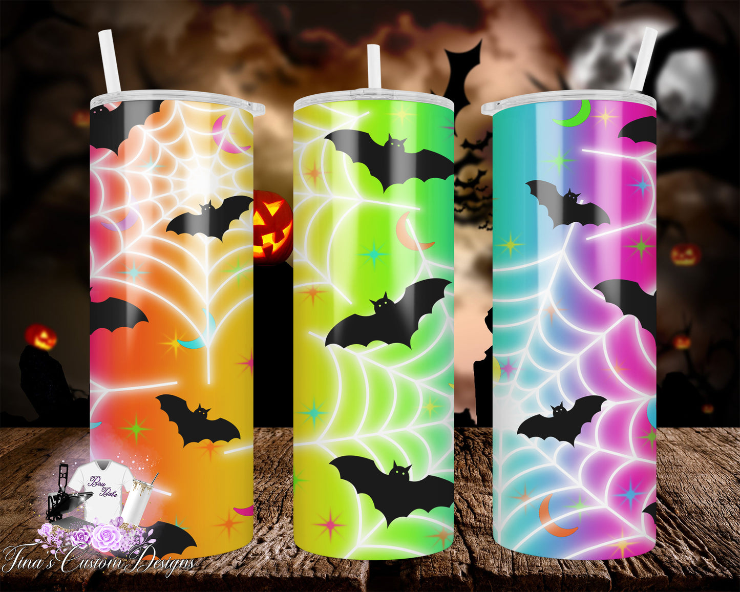 Colorful Bat 20oz Tumbler
