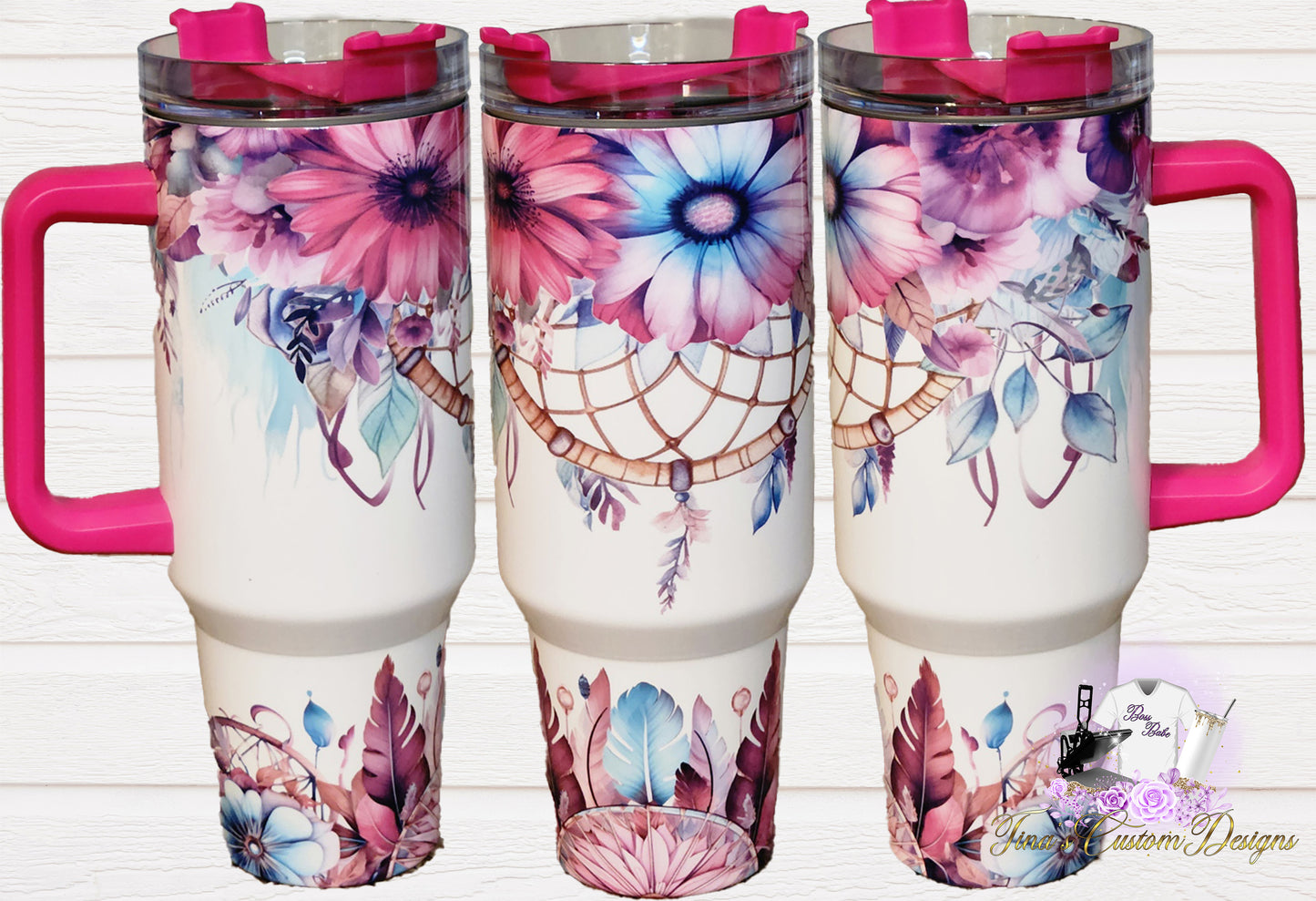 Floral Dreamcatcher 40oz Tumbler