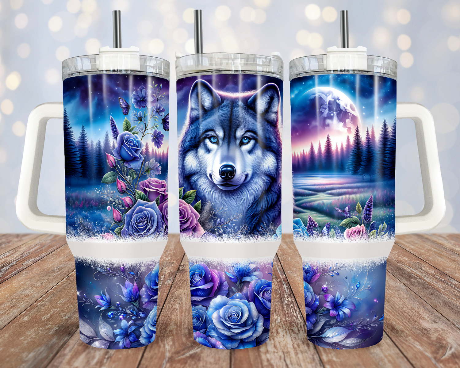 40oz Tumbler With Colored Handles