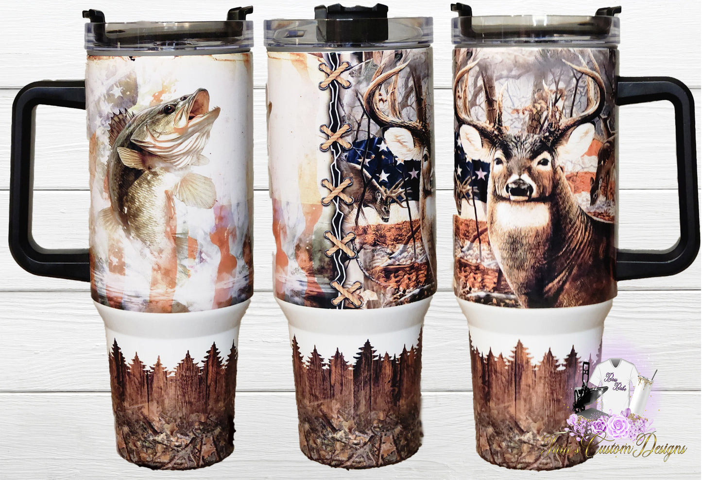 Deer Hunting, fishing 40oz Tumbler