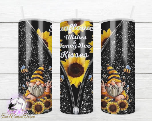Gnomes And Sunflowers 20oz Tumbler