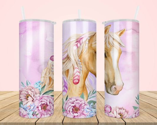 Horse Flower 20oz Tumbler