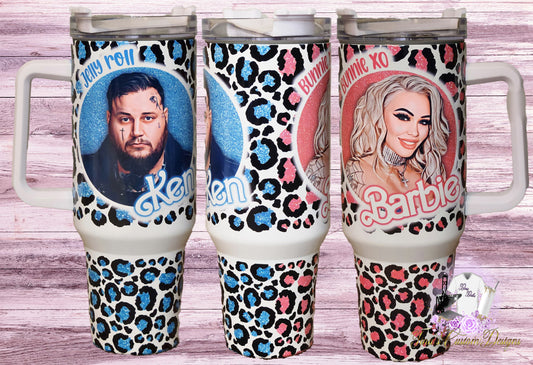 Jelly Roll Ken Bunnie And barbie 40oz Tumbler