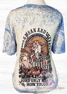 Strong and Divine , Cowgirl , Cow Skull Design, Western Cowgirl